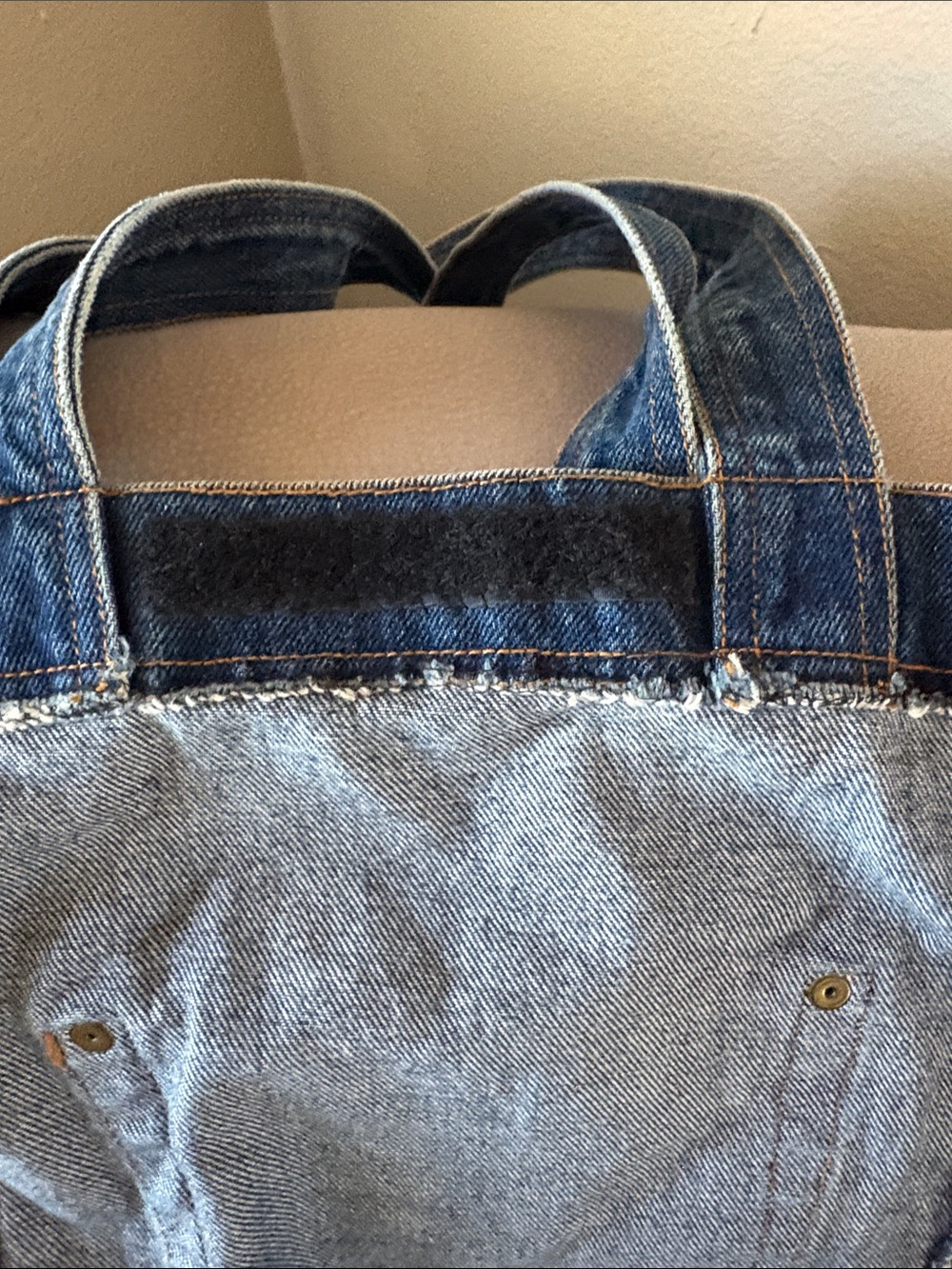 Denim Shoulder Tote Bag - Blue - Picture 13 of 13